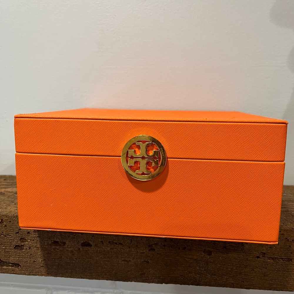 Tory Burch Orange Jewelry Box